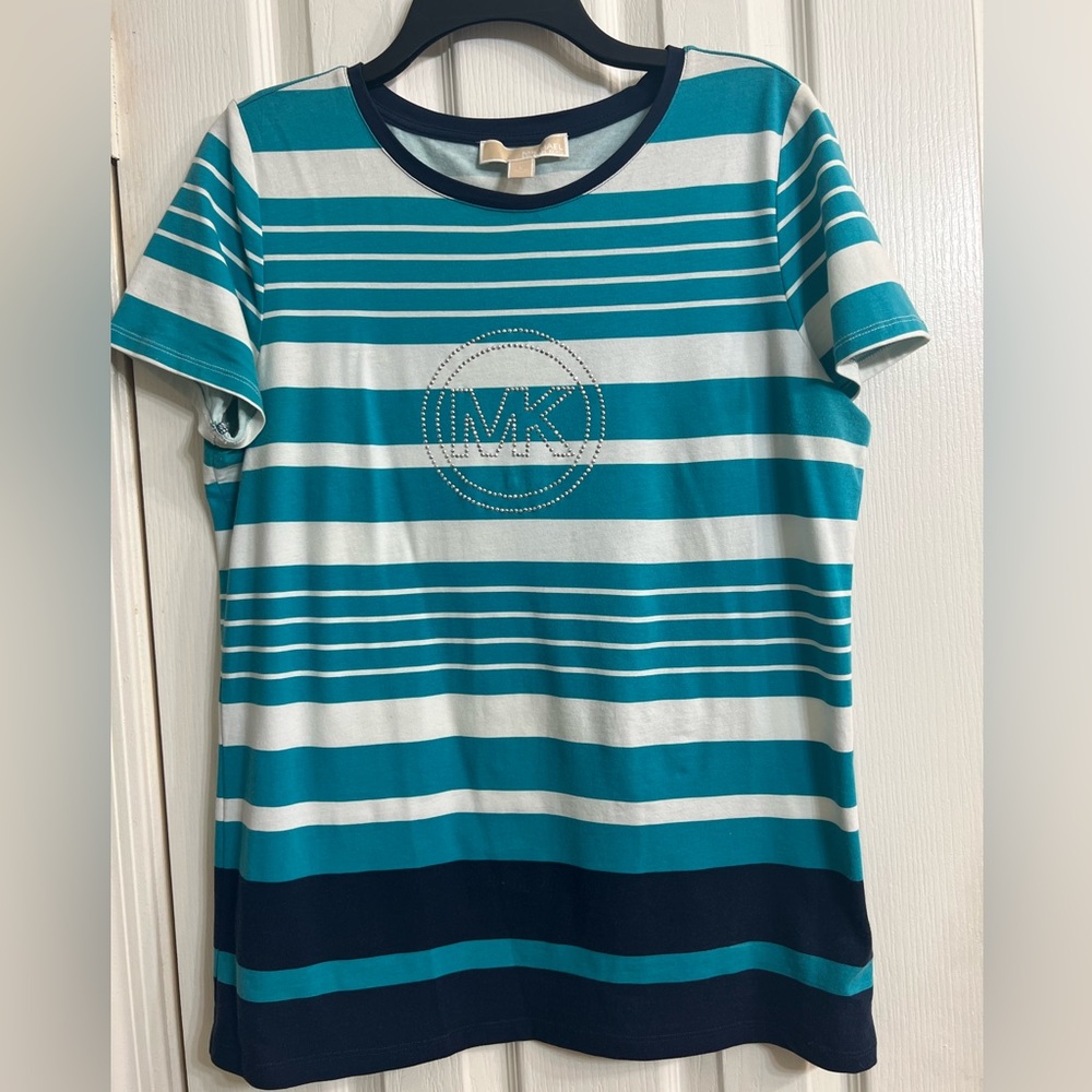 Michael Kors women’s striped logo Top